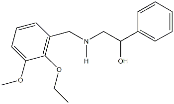 2-[(2-ethoxy-3-methoxybenzyl)amino]-1-phenylethanol 化学構造式