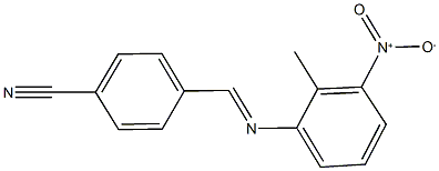 4-[({3-nitro-2-methylphenyl}imino)methyl]benzonitrile Structure