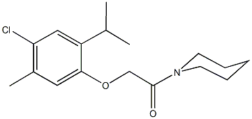 1-[(4-chloro-2-isopropyl-5-methylphenoxy)acetyl]piperidine 结构式