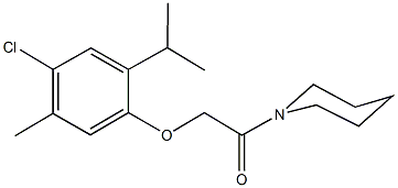 1-[(4-chloro-2-isopropyl-5-methylphenoxy)acetyl]piperidine,,结构式