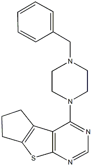 4-(4-benzyl-1-piperazinyl)-6,7-dihydro-5H-cyclopenta[4,5]thieno[2,3-d]pyrimidine