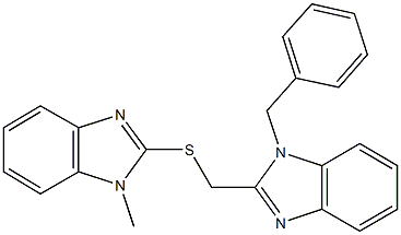 (1-benzyl-1H-benzimidazol-2-yl)methyl 1-methyl-1H-benzimidazol-2-yl sulfide