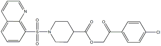 2-(4-chlorophenyl)-2-oxoethyl 1-(8-quinolinylsulfonyl)-4-piperidinecarboxylate|