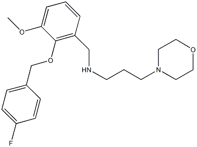 N-{2-[(4-fluorobenzyl)oxy]-3-methoxybenzyl}-N-[3-(4-morpholinyl)propyl]amine Struktur