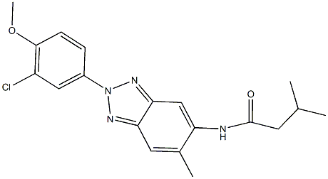 N-[2-(3-chloro-4-methoxyphenyl)-6-methyl-2H-1,2,3-benzotriazol-5-yl]-3-methylbutanamide Structure