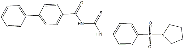 4-[({[4-(pyrrolidin-1-ylsulfonyl)anilino]carbothioyl}amino)carbonyl]-1,1'-biphenyl