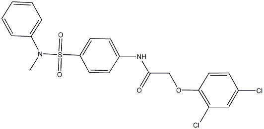 2-(2,4-dichlorophenoxy)-N-{4-[(methylanilino)sulfonyl]phenyl}acetamide Structure