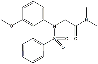 2-[3-methoxy(phenylsulfonyl)anilino]-N,N-dimethylacetamide,,结构式