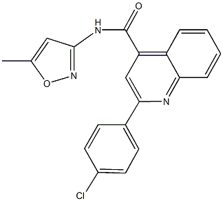 2-(4-chlorophenyl)-N-(5-methyl-3-isoxazolyl)-4-quinolinecarboxamide Structure