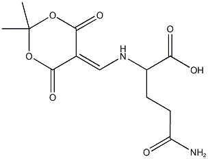 N~2~-[(2,2-dimethyl-4,6-dioxo-1,3-dioxan-5-ylidene)methyl]glutamine,,结构式