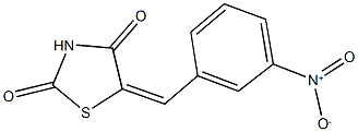 5-{3-nitrobenzylidene}-1,3-thiazolidine-2,4-dione,,结构式