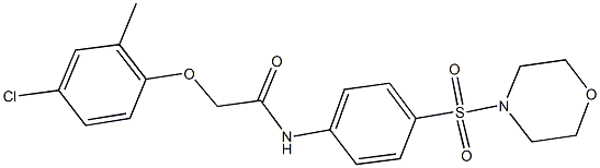 2-(4-chloro-2-methylphenoxy)-N-[4-(morpholin-4-ylsulfonyl)phenyl]acetamide,,结构式