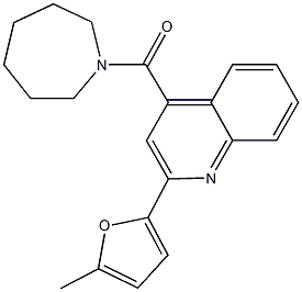 4-(1-azepanylcarbonyl)-2-(5-methyl-2-furyl)quinoline,,结构式