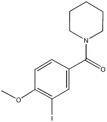 2-iodo-4-(1-piperidinylcarbonyl)phenyl methyl ether,,结构式