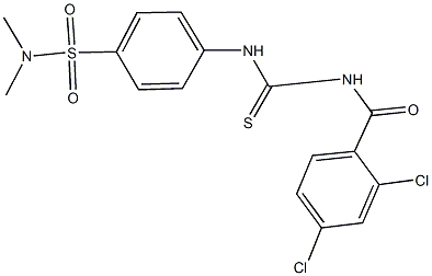 4-({[(2,4-dichlorobenzoyl)amino]carbothioyl}amino)-N,N-dimethylbenzenesulfonamide 化学構造式