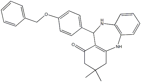  11-[4-(benzyloxy)phenyl]-3,3-dimethyl-2,3,4,5,10,11-hexahydro-1H-dibenzo[b,e][1,4]diazepin-1-one