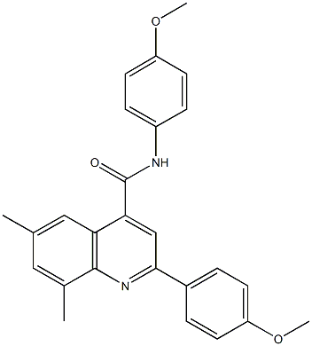 N,2-bis(4-methoxyphenyl)-6,8-dimethyl-4-quinolinecarboxamide 结构式