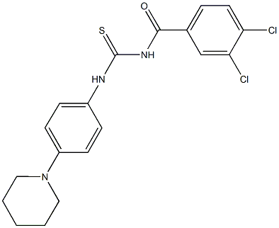 N-(3,4-dichlorobenzoyl)-N'-[4-(1-piperidinyl)phenyl]thiourea Structure