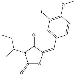 3-sec-butyl-5-(3-iodo-4-methoxybenzylidene)-1,3-thiazolidine-2,4-dione Structure