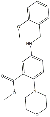 methyl 5-[(2-methoxybenzyl)amino]-2-(4-morpholinyl)benzoate,,结构式
