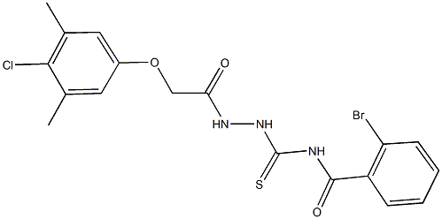 2-bromo-N-({2-[(4-chloro-3,5-dimethylphenoxy)acetyl]hydrazino}carbothioyl)benzamide