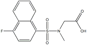 [[(4-fluoro-1-naphthyl)sulfonyl](methyl)amino]acetic acid Struktur
