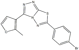  6-(4-bromophenyl)-3-(2-methyl-3-furyl)[1,2,4]triazolo[3,4-b][1,3,4]thiadiazole