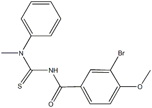 N'-(3-bromo-4-methoxybenzoyl)-N-methyl-N-phenylthiourea Struktur