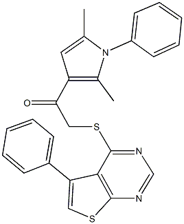 1-(2,5-dimethyl-1-phenyl-1H-pyrrol-3-yl)-2-[(5-phenylthieno[2,3-d]pyrimidin-4-yl)sulfanyl]ethanone|