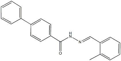 N'-(2-methylbenzylidene)[1,1'-biphenyl]-4-carbohydrazide,,结构式