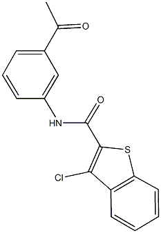 N-(3-acetylphenyl)-3-chloro-1-benzothiophene-2-carboxamide Structure