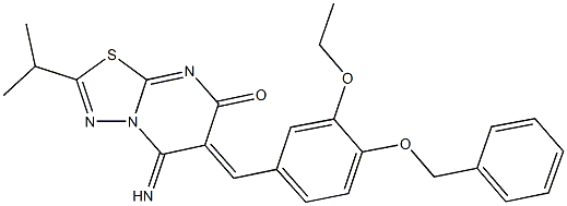 6-[4-(benzyloxy)-3-ethoxybenzylidene]-5-imino-2-isopropyl-5,6-dihydro-7H-[1,3,4]thiadiazolo[3,2-a]pyrimidin-7-one
