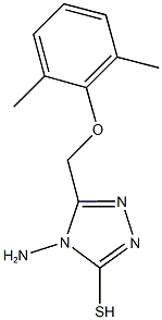 4-amino-5-[(2,6-dimethylphenoxy)methyl]-4H-1,2,4-triazol-3-yl hydrosulfide 化学構造式