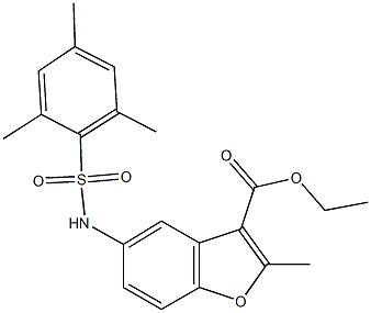 ethyl 5-[(mesitylsulfonyl)amino]-2-methyl-1-benzofuran-3-carboxylate Structure
