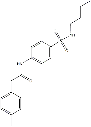 N-{4-[(butylamino)sulfonyl]phenyl}-2-(4-methylphenyl)acetamide Struktur