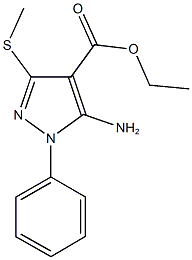 ethyl 5-amino-3-(methylsulfanyl)-1-phenyl-1H-pyrazole-4-carboxylate|