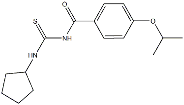 N-cyclopentyl-N'-(4-isopropoxybenzoyl)thiourea,,结构式