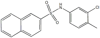 N-(3-chloro-4-methylphenyl)-2-naphthalenesulfonamide,,结构式