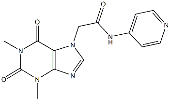 2-(1,3-dimethyl-2,6-dioxo-1,2,3,6-tetrahydro-7H-purin-7-yl)-N-(4-pyridinyl)acetamide Structure