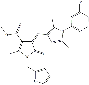 methyl 4-{[1-(3-bromophenyl)-2,5-dimethyl-1H-pyrrol-3-yl]methylene}-1-(2-furylmethyl)-2-methyl-5-oxo-4,5-dihydro-1H-pyrrole-3-carboxylate