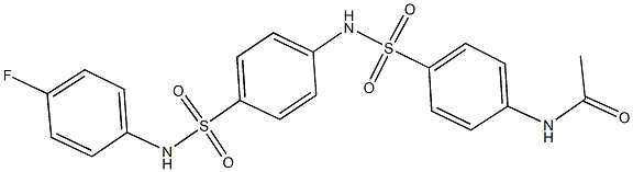 N-[4-({4-[(4-fluoroanilino)sulfonyl]anilino}sulfonyl)phenyl]acetamide Structure