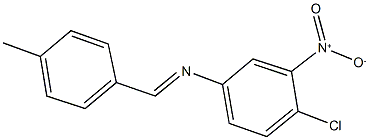 4-chloro-N-(4-methylbenzylidene)-3-nitroaniline Structure