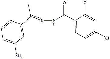 N'-[1-(3-aminophenyl)ethylidene]-2,4-dichlorobenzohydrazide Structure