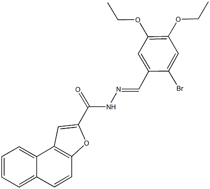 N'-(2-bromo-4,5-diethoxybenzylidene)naphtho[2,1-b]furan-2-carbohydrazide Structure