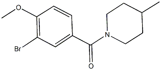 2-bromo-4-[(4-methyl-1-piperidinyl)carbonyl]phenyl methyl ether,,结构式