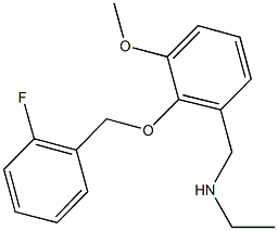 N-ethyl-N-{2-[(2-fluorobenzyl)oxy]-3-methoxybenzyl}amine Structure