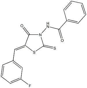 N-[5-(3-fluorobenzylidene)-4-oxo-2-thioxo-1,3-thiazolidin-3-yl]benzamide