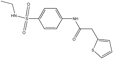 N-{4-[(ethylamino)sulfonyl]phenyl}-2-(2-thienyl)acetamide 结构式