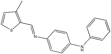 N-(4-anilinophenyl)-N-[(3-methyl-2-thienyl)methylene]amine Structure