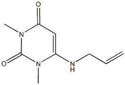 6-(allylamino)-1,3-dimethyl-2,4(1H,3H)-pyrimidinedione Struktur